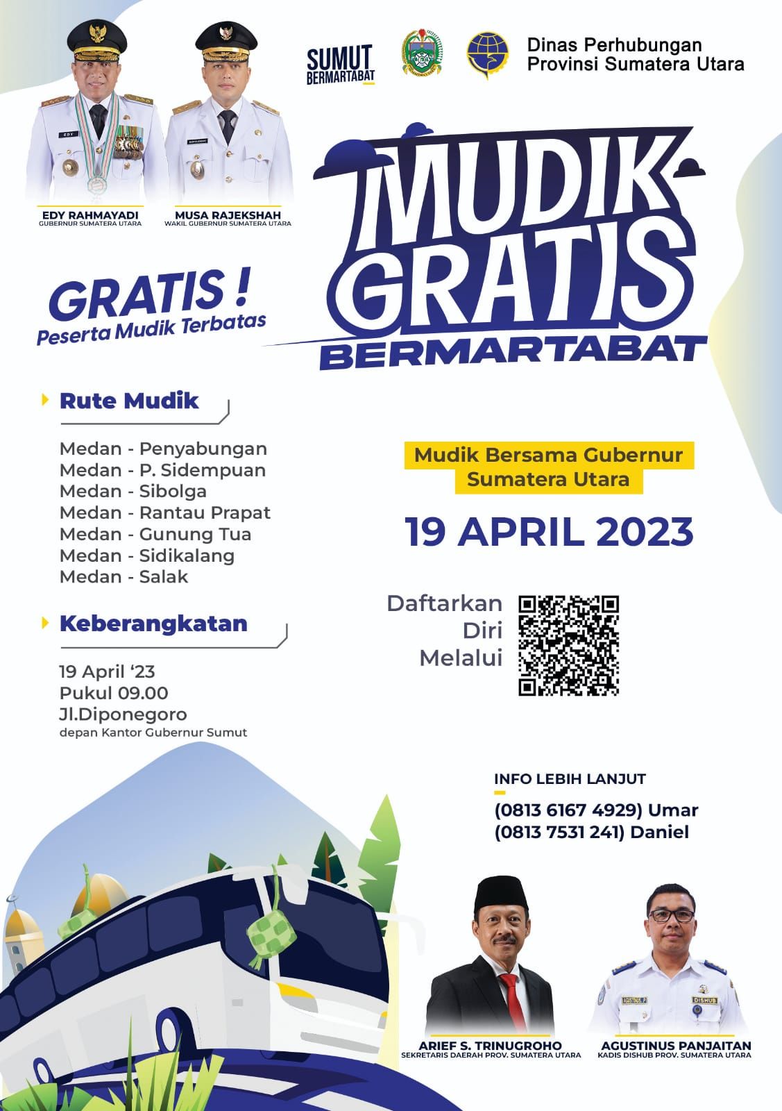 Dishub Sumut Catat 3.000 Pemudik Daftar Mudik Gratis Bermartabat